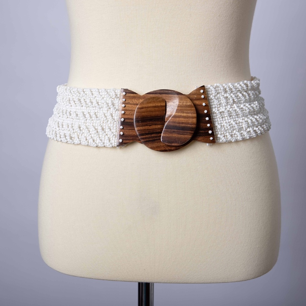 White Beaded Belt